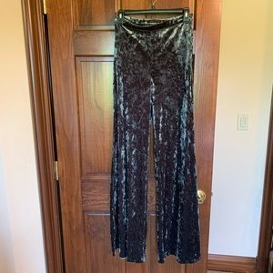 Zara gray flared velvet pants